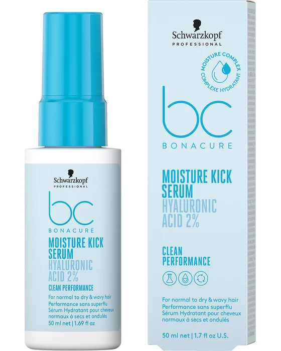 Serum z kwasem hialuronowym BC Bonacure Moisture Kick, butelka 50 ml z opakowaniem